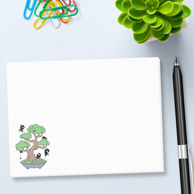Notas Post-it® Pequeños Ninjas en el árbol Bonsai (Subido por el creador)