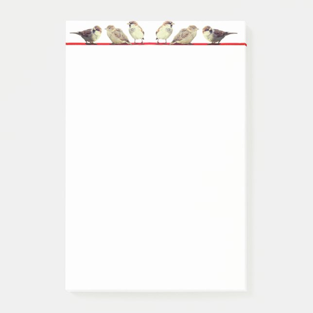 Notas Post-it® Pequeños pájaros de carne (Anverso)
