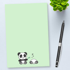 Notas Post-it® Pequeños Pandas cortos en verde
