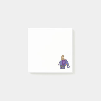 Notas Post-it® Pereza divertida que monta el dibujo animado azul