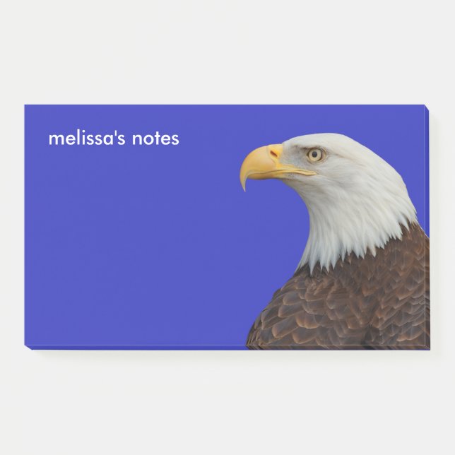 Notas Post-it® Perfil asombroso de un águila calva adulto (Anverso)
