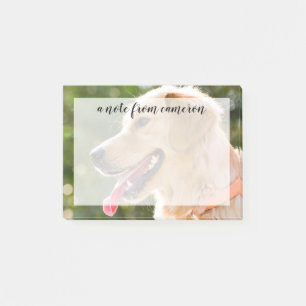 Notas Post-it® Perfil de Golden Retriever con lengua de salida