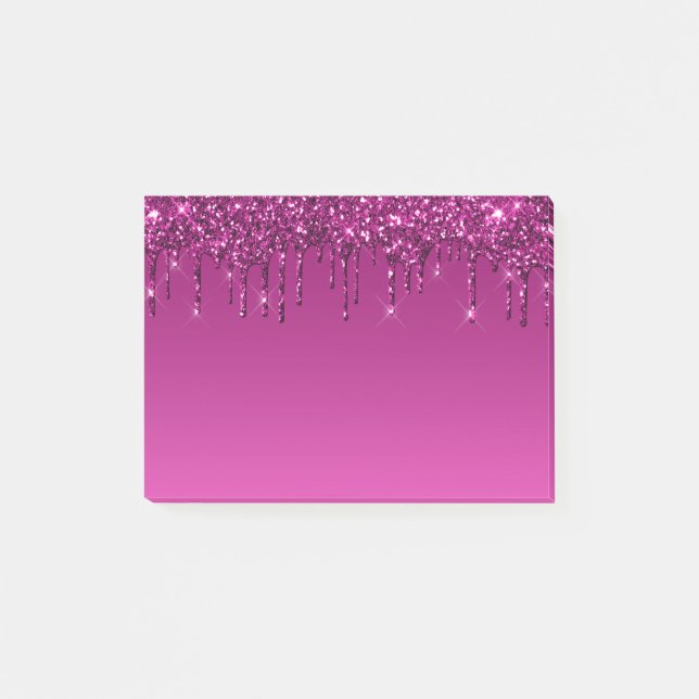 Notas Post-it® Perforación de Purpurina y glam (Anverso)