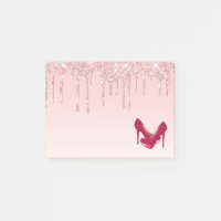 Perforaciones modernas de Purpurina rosado y tacon