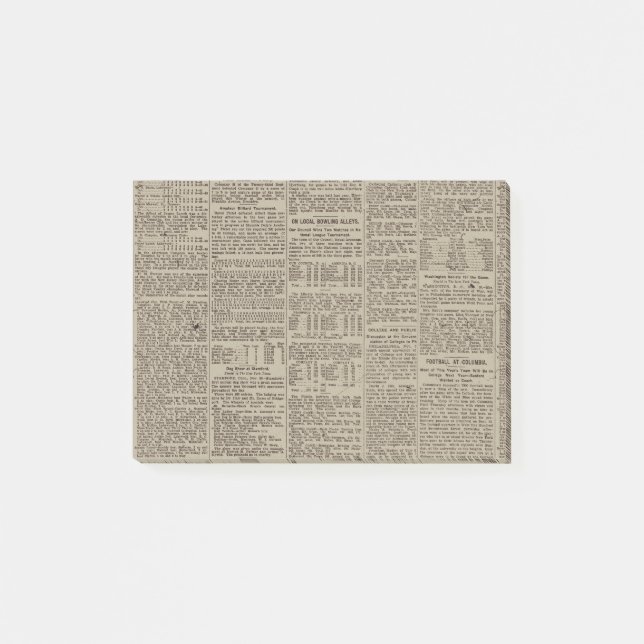 Notas Post-it® Periódico 1902 del vintage (Anverso)