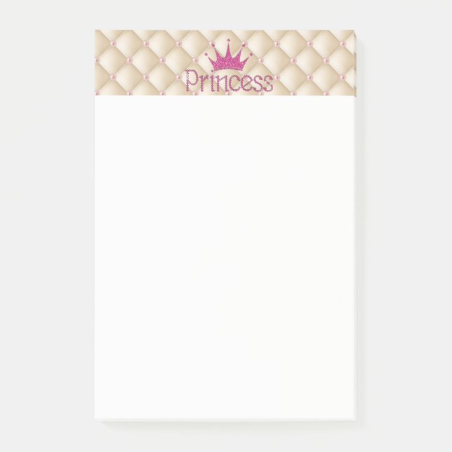 Notas Post-it® Perlas encantadoras chic, tiara, princesa, brillan (Anverso)