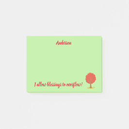 Notas Post-it® Permitir afirmaciones positivas del árbol rojo