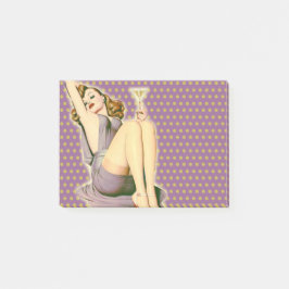 Notas Post-it® perno púrpura del Rockabilly de martini de los