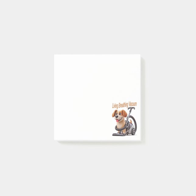 Notas Post-it® Perro Aspiradora Vivo y Respirando (Anverso)