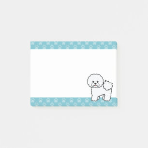 Notas Post-it® Perro Bichon Frise de dibujos animados lindo