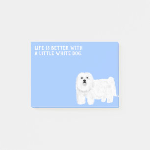 Notas Post-it® Perro blanco maltés o cogote de tulear