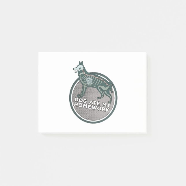 Notas Post-it® Perro comiendo mi hogar (Anverso)