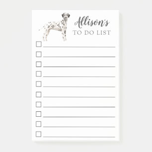Notas Post-it® Perro dálmata personalizado para hacer la lista