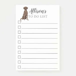 Notas Post-it® Perro de Brown Labrador personalizado para hacer