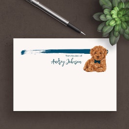 Notas Post-it® Perro de cangrejo con pintura azul de abertura de