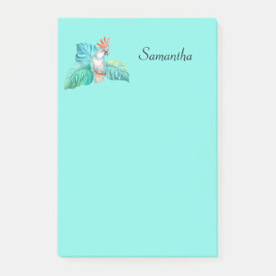 Notas Post-it® Perro de Cockatoo Tropical Personalizado 4x6