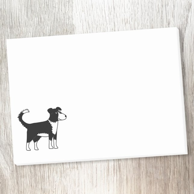 Notas Post-it® Perro de Collie de borde (Welsh border collie sheepdog Post-it sticky notes)