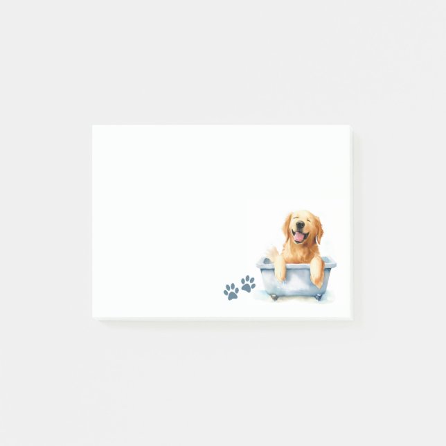 Notas Post-it® Perro de Golden Retriever (Anverso)