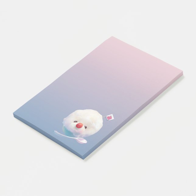 Notas Post-it® Perro de hielo sacudido con agua dulce (En perspectiva)