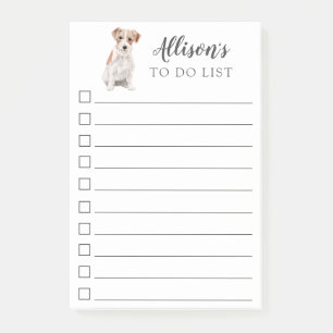 Notas Post-it® Perro de Jack Russell personalizado para hacer la