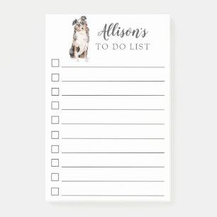 Notas Post-it® Perro de pastor australiano personalizado para