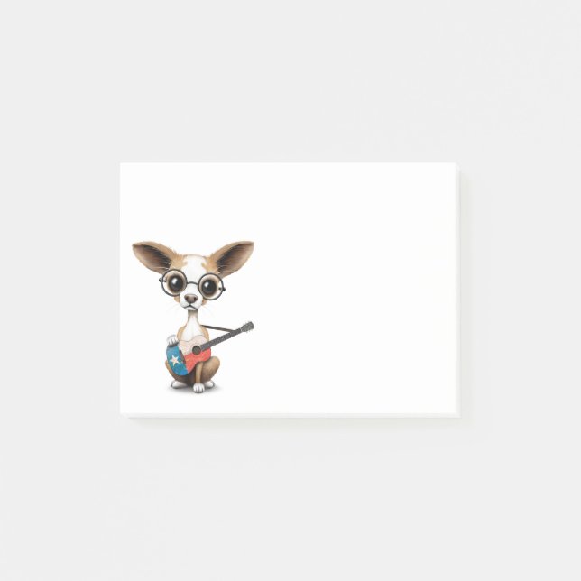 Notas Post-it® Perro de perrito de la chihuahua que toca la (Anverso)
