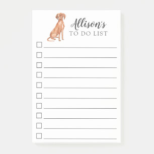 Notas Post-it® Perro de Vizsla del húngaro personalizado para