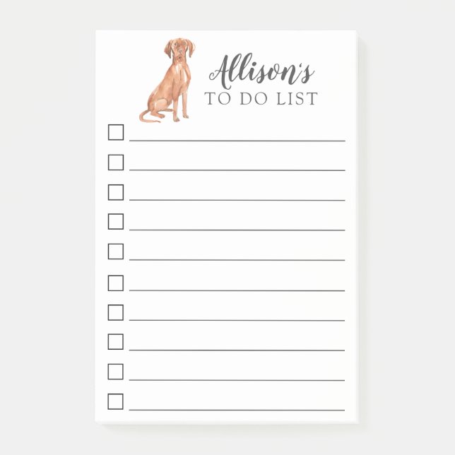 Notas Post-it® Perro de Vizsla del húngaro personalizado para (Anverso)