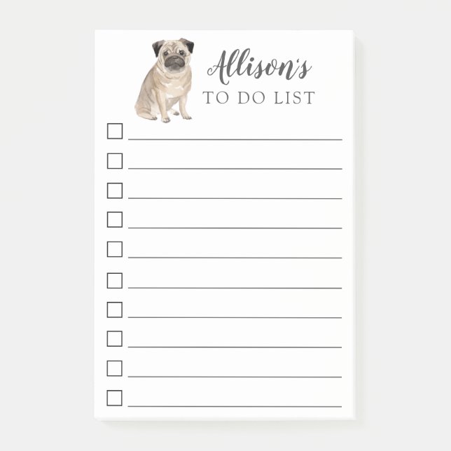 Notas Post-it® Perro del barro amasado personalizado para hacer (Anverso)