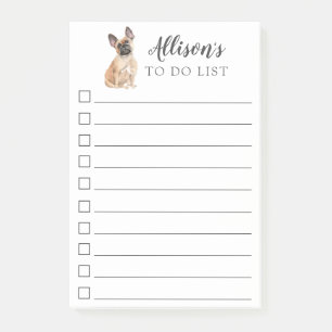 Notas Post-it® Perro del bulldog francés personalizado para hace
