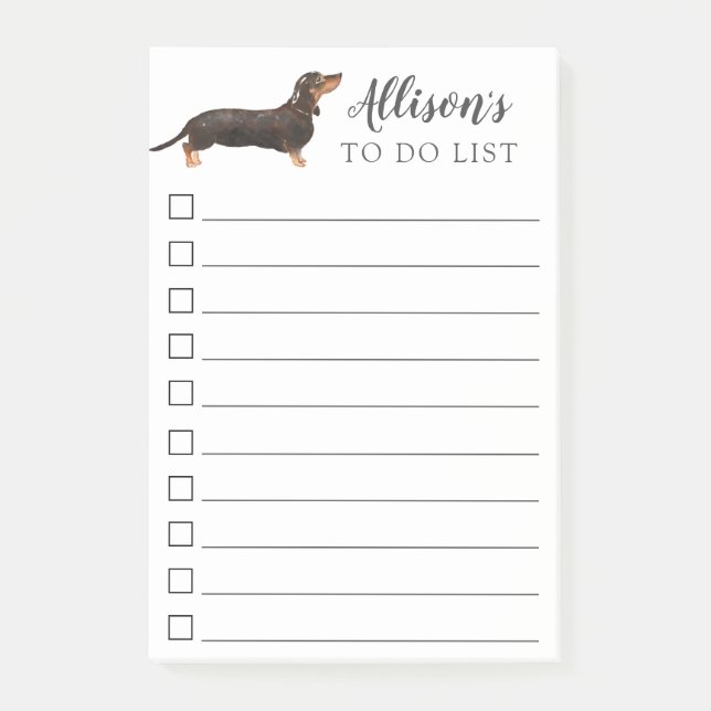 Notas Post-it® Perro del Dachshund personalizado para hacer la (Anverso)