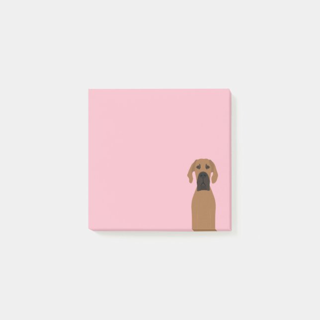 Notas Post-it® Perro del Gran Dane Fawn (Anverso)