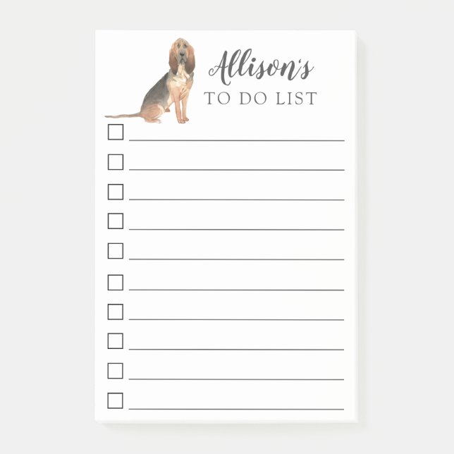 Notas Post-it® Perro del sabueso personalizado para hacer la (Anverso)