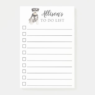 Notas Post-it® Perro del Schnauzer miniatura personalizado para