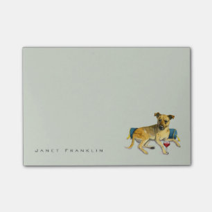 Notas Post-it® Perro descarado que disfruta de la pintura de la