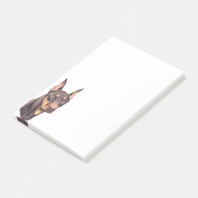Notas Post-it® Perro Doberman Pinscher (En perspectiva)