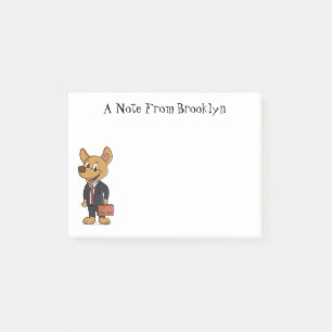 Notas Post-it® Perro gracioso usando traje de negocios personaliz