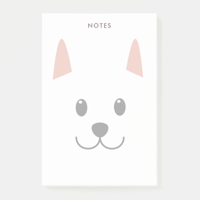 Notas Post-it® Perro ilustrado lindo (Anverso)