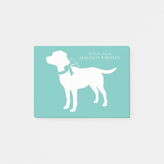 Notas Post-it® Perro Labrador del Black Lab Cuppy (Anverso)