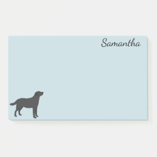 Notas Post-it® Perro Labrador Personalizado Recuperador Negro