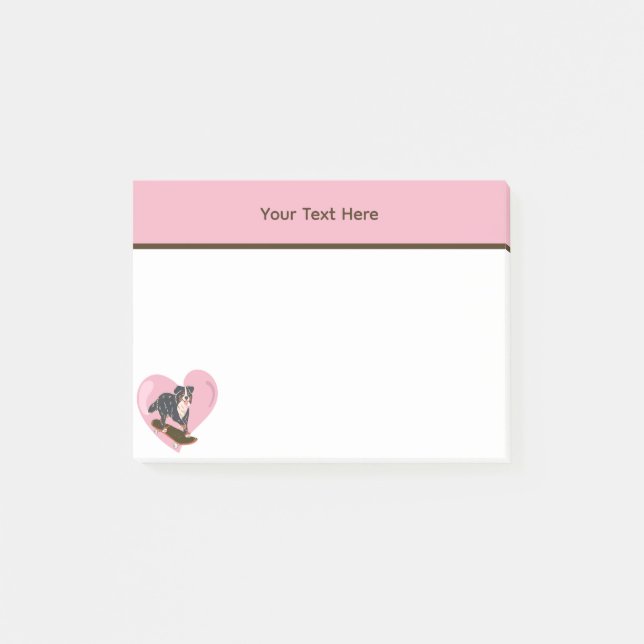 Notas Post-it® Perro lindo personalizado (Anverso)