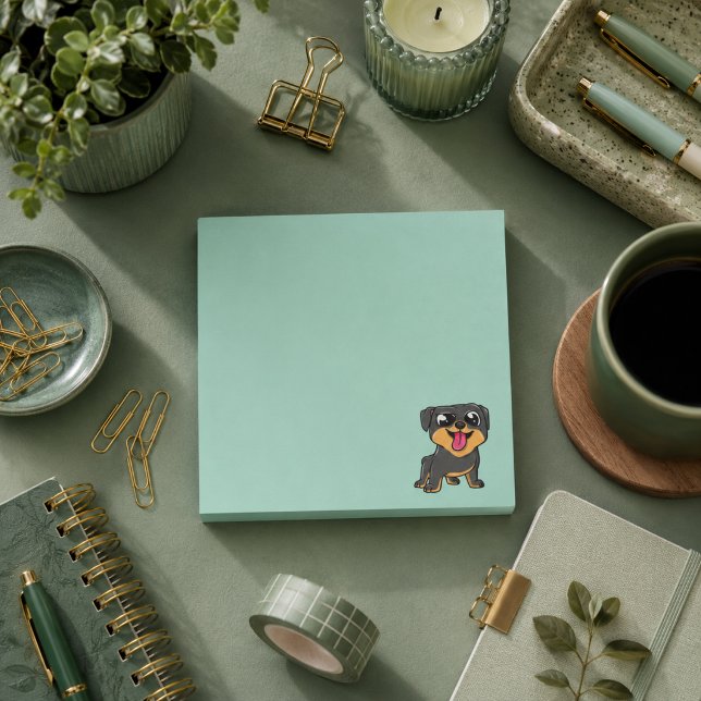 Notas Post-it® Perro Lindo Turquesa Verde (Subido por el creador)
