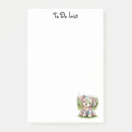 Notas Post-it® Perro lindo y nombre personalizado, Simple persona