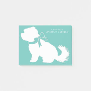 Notas Post-it® Perro maltés cachorro pelo corto Oso de peluche