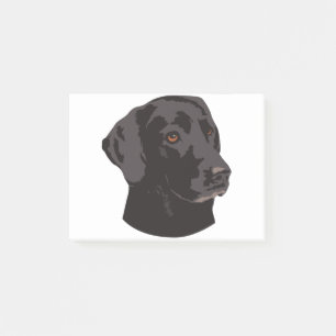 Notas Post-it® Perro negro del laboratorio