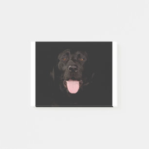 Notas Post-it® Perro negro feliz