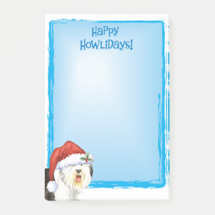 Notas Post-it® Perro pastor inglés viejo feliz de Howlidays