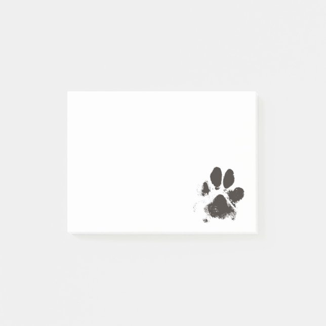 Notas Post-it® Perro paw publica notas, lindo mascota (Anverso)