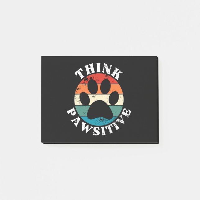 Notas Post-it® Perro Paw Think Pawsitive (Anverso)