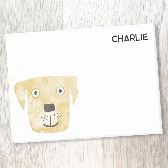 Notas Post-it® Perro recuperador de Labrador dorado personalizado (Golden Labrador Retriever Dog personalized name post it notes)
